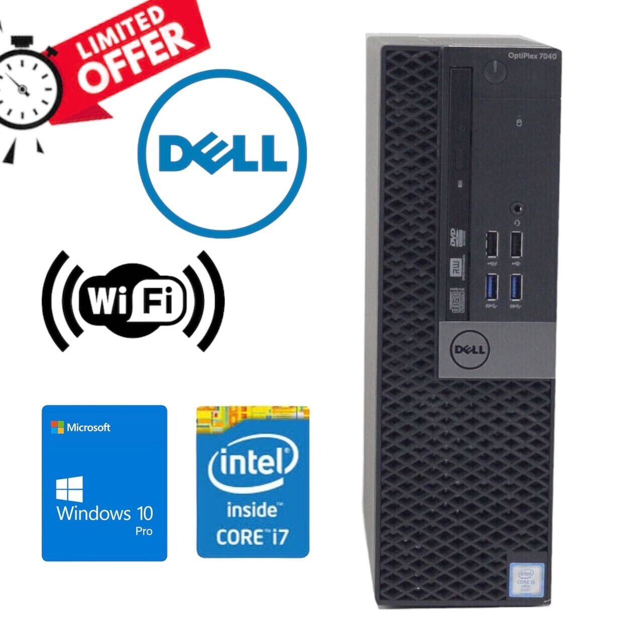 Dell Optiplex 7040 SFF PC Intel i7-6th Gen 32GB RAM 1TB SSD Win 11 Pro WiFi