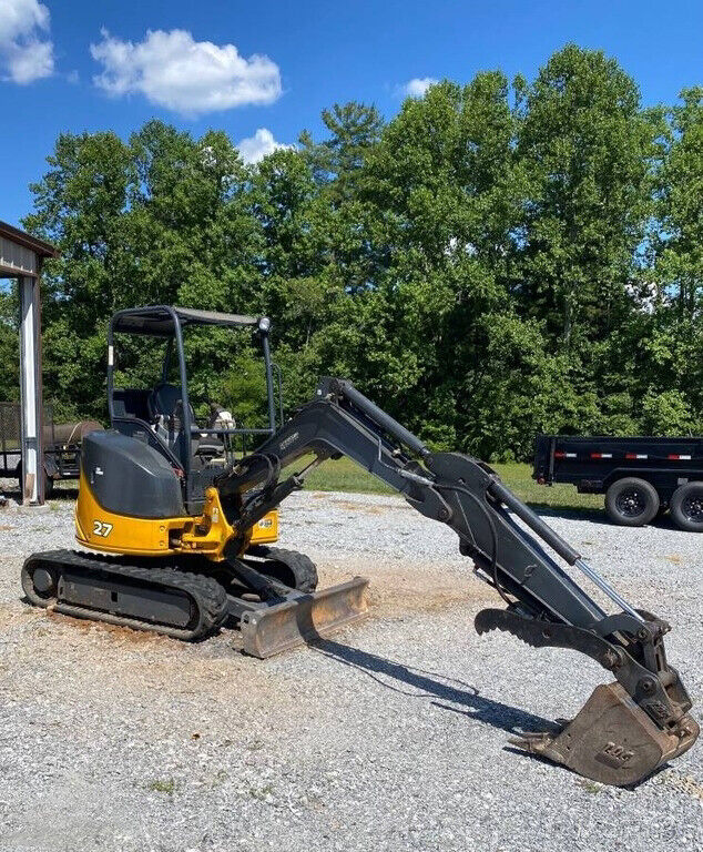 2015 John Deere 27D Mini Excavator 1,900 Hours