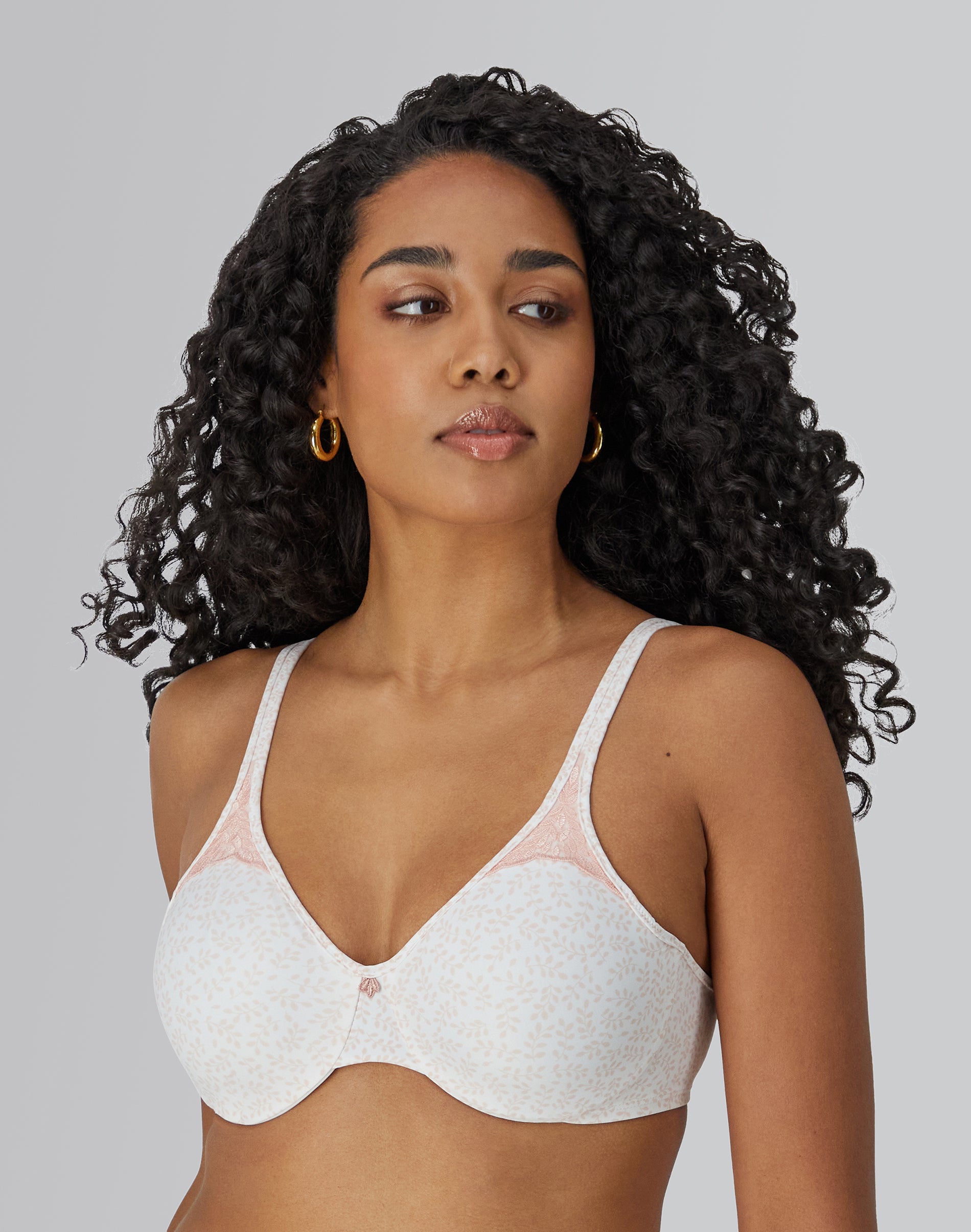 Bali Passion for Comfort Minimizer Underwire Bra Pink Leaf Print 38C Women’s