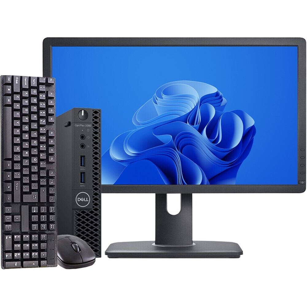 Dell OptiPlex Desktop Computer PC Intel i5 8GB RAM 256GB SSD 20in LCD Windows 11