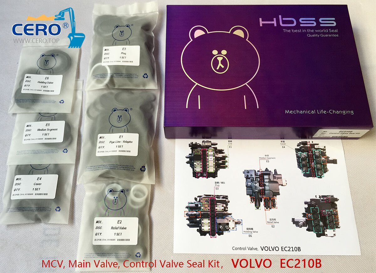 HYEST UX28-86 MCV VOE14576336 Main Control Valve Seal Kit Volvo EC210B EC210BLC