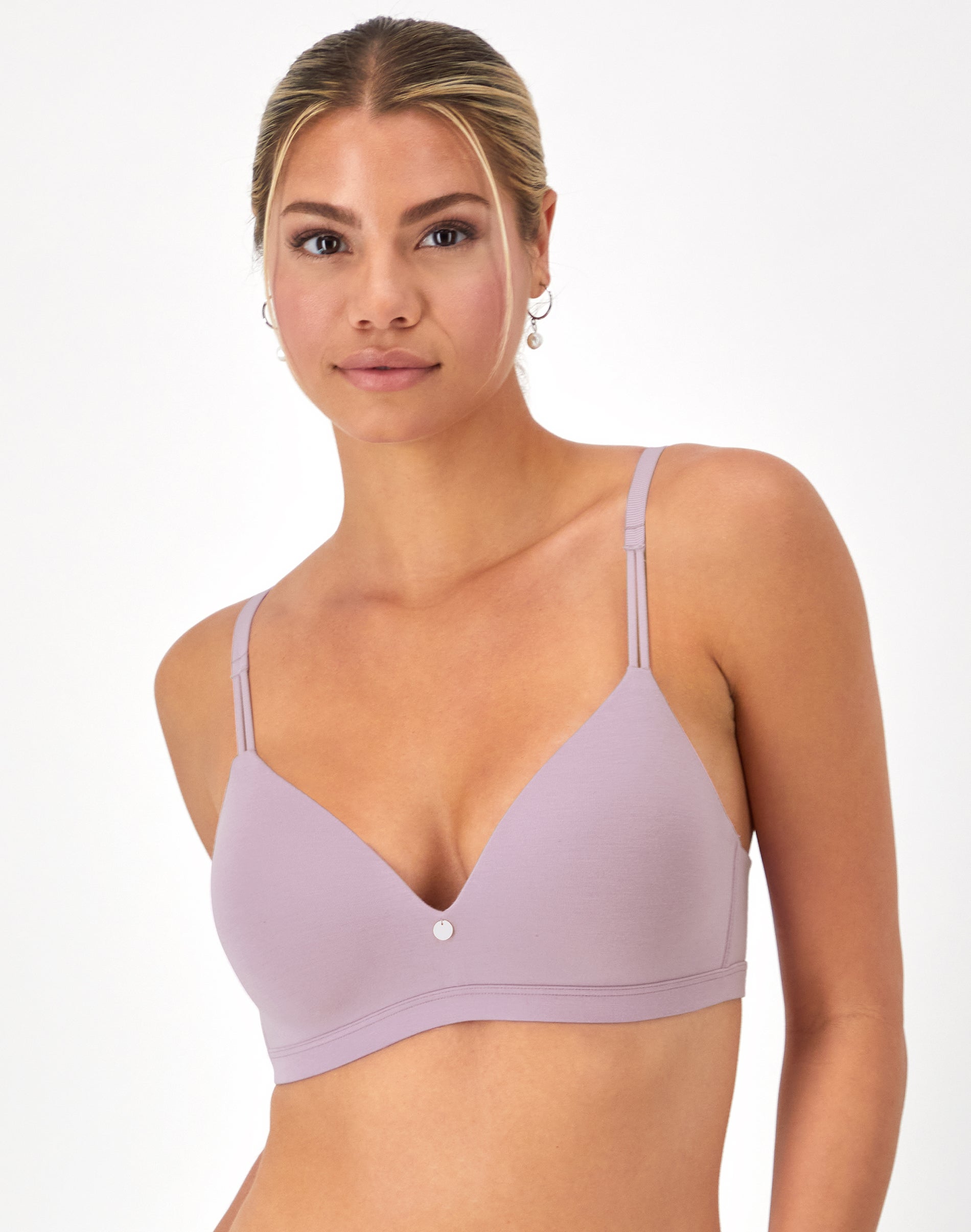 One Hanes Place Maidenform Everyday Luxe Wireless T-Shirt Bra Sojourn Lilac 34C Women’s