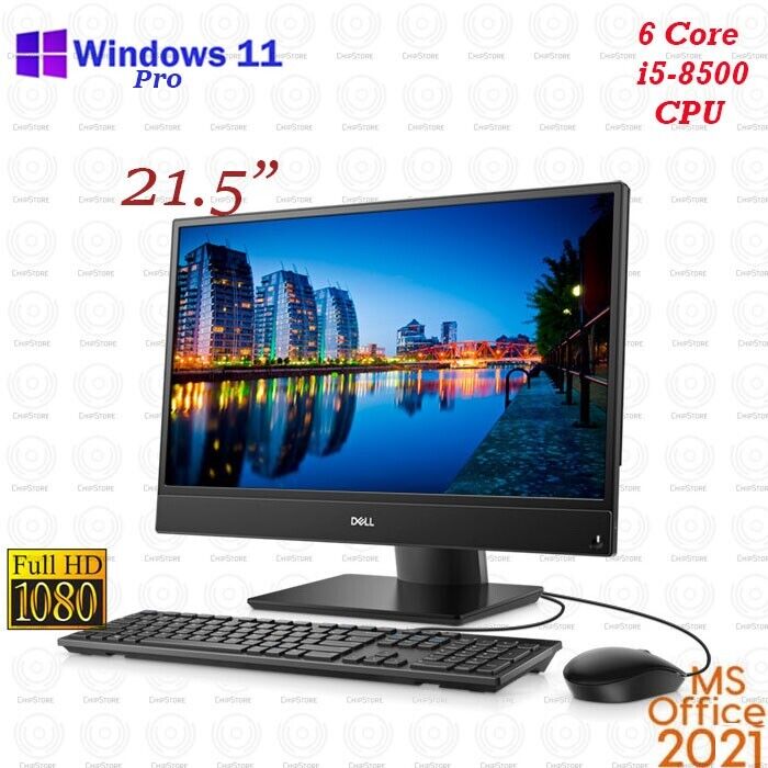 Dell OptiPlex 5270 AIO Core i5 8th 16GB RAM 1TB SSD Windows 11 Pro Office 2021