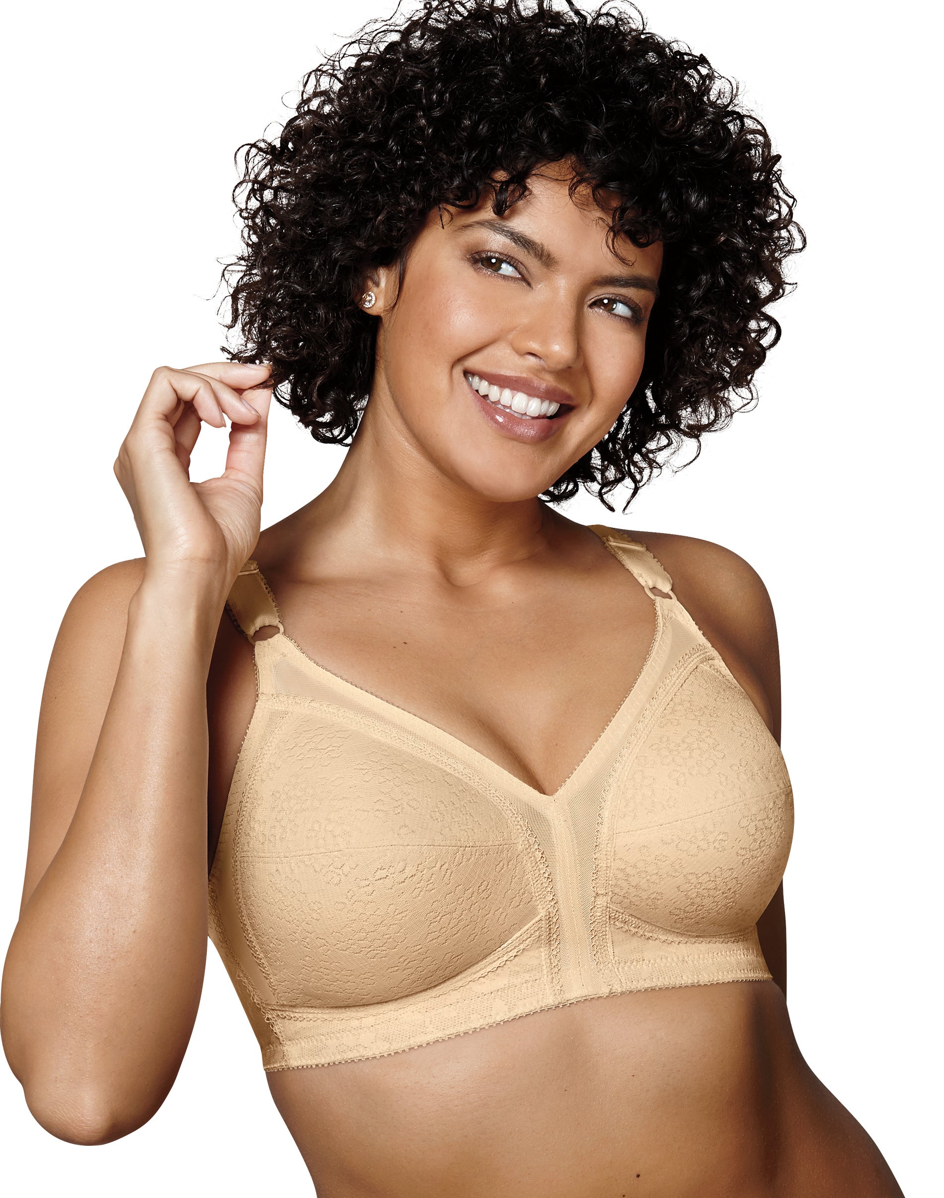 Playtex 18 Hour Sensational Support Wireless Full-Coverage Bra for Full Figures Beige 36B Women’s