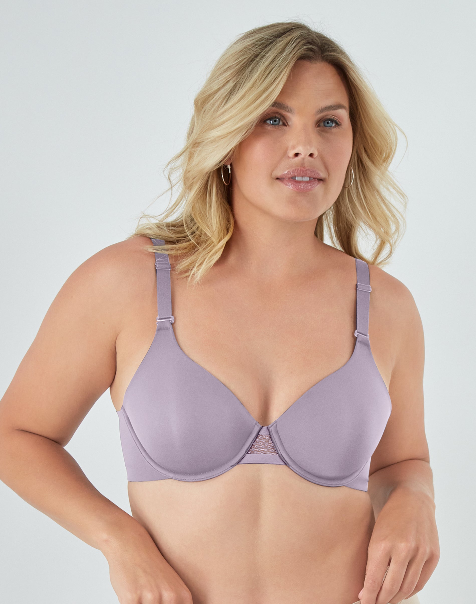 Bali Ultimate Smoothing Lightweight T-Shirt Bra Smoked Lilac 36C Women’s