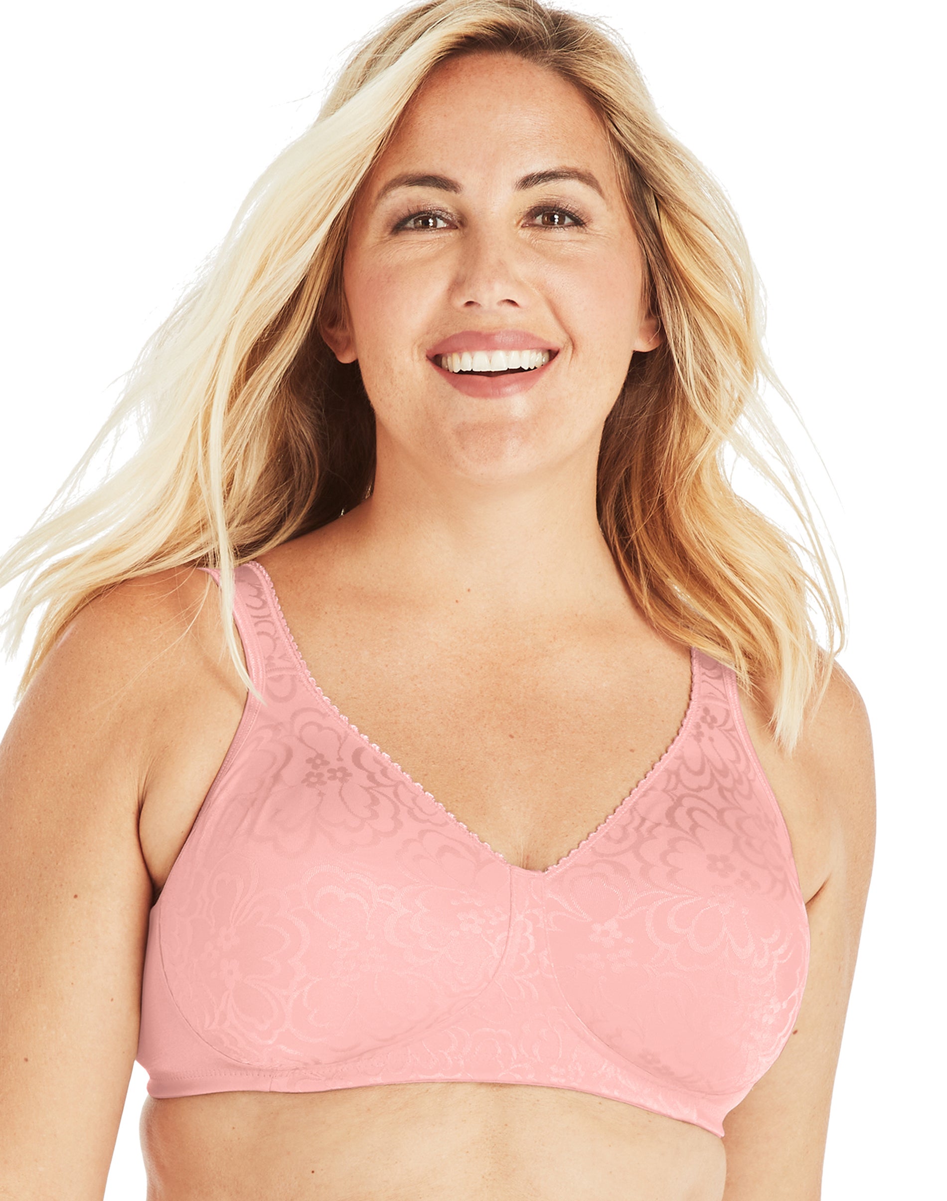 Playtex 18 Hour Ultimate Lift & Support Wireless Bra Gentle Peach 44C Women’s