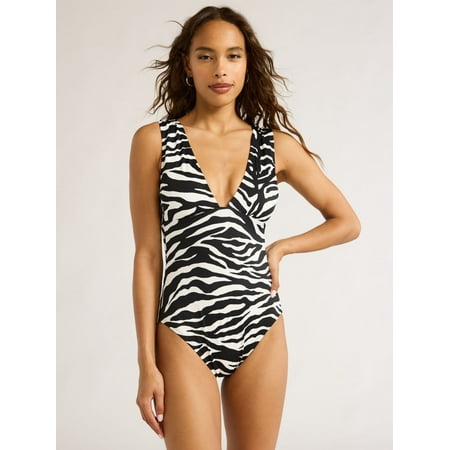 Sofia by Sofia Vergara Women’s and Plus Carmen One Piece Swimsuit with Shaping Curvetex®, Sizes XS-3X
