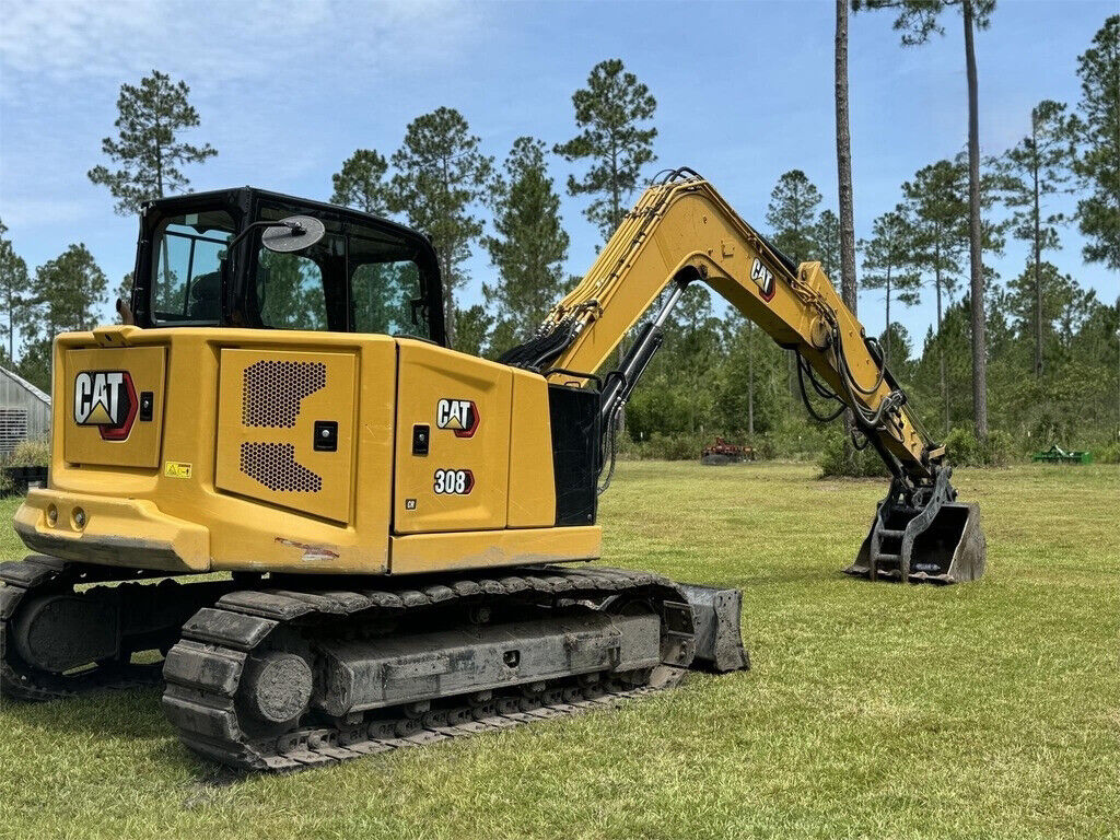 2022 Caterpillar 308 Tracked Excavator 36 Inch Bucket Featuring A Thumb