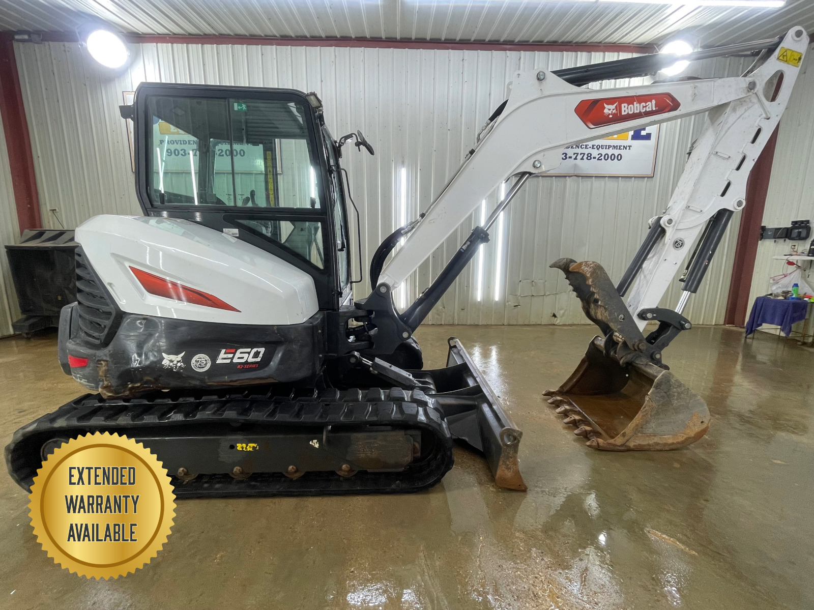 2022 BOBCAT E60 CAB STRAIGHT BLADE THUMB COMPACT TRACK EXCAVATOR