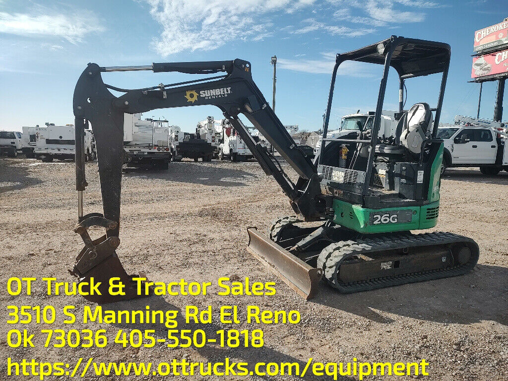2016 John Deere 26G Mini Ex Excavator Trackhoe 20Hp 2000Hrs Joystick Used 2016 John Deere 26G Mini Ex Excavator Trackhoe 20Hp 2000Hrs Joystick Used