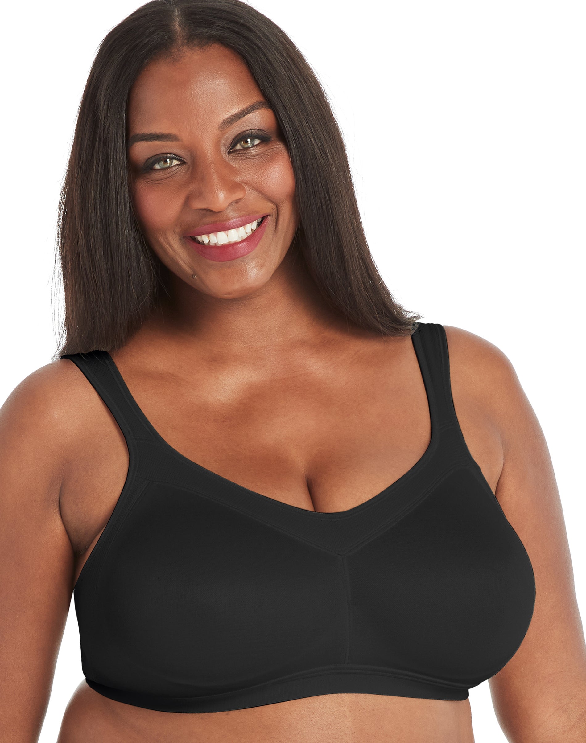 Playtex 18 Hour Active Breathable Comfort Full Coverage Wireless Bra Black 36B Women’s