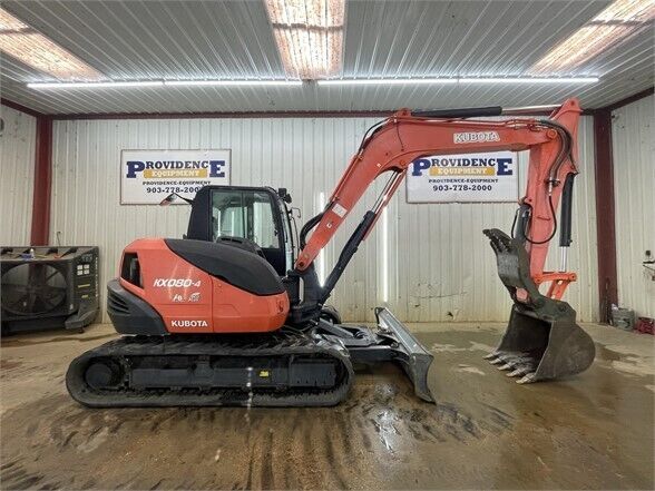 2014 KUBOTA KX080-4 CAB ANGLE BLADE THUMB TRACK EXCAVATOR