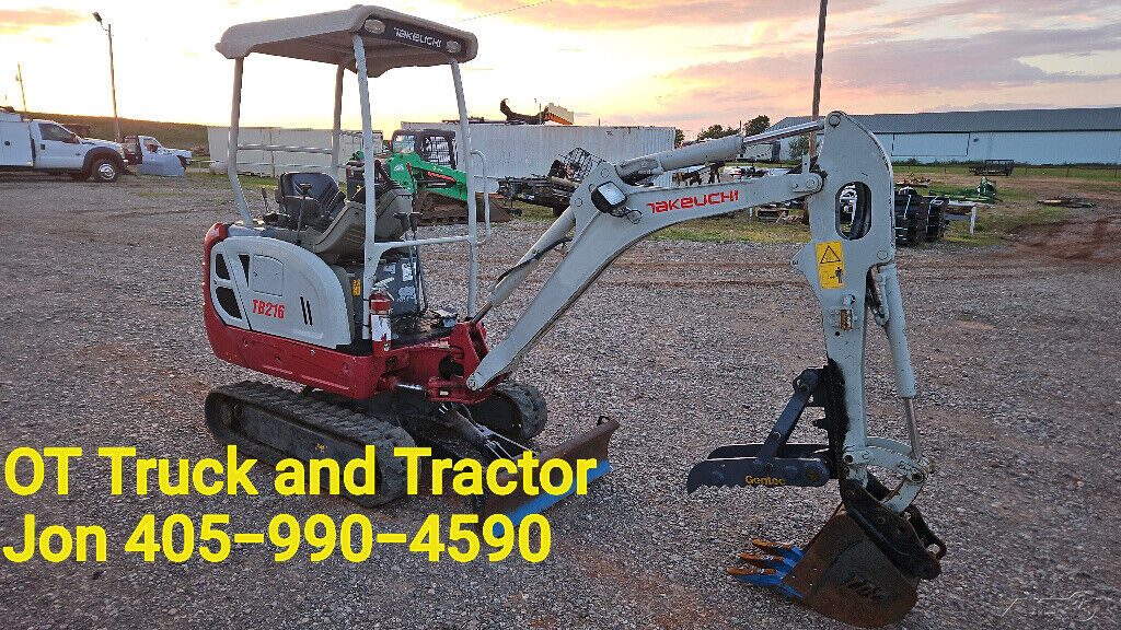 2017 Takeuchi TB216 Mini EX Small Compact Excavator Track Hoe Thumb