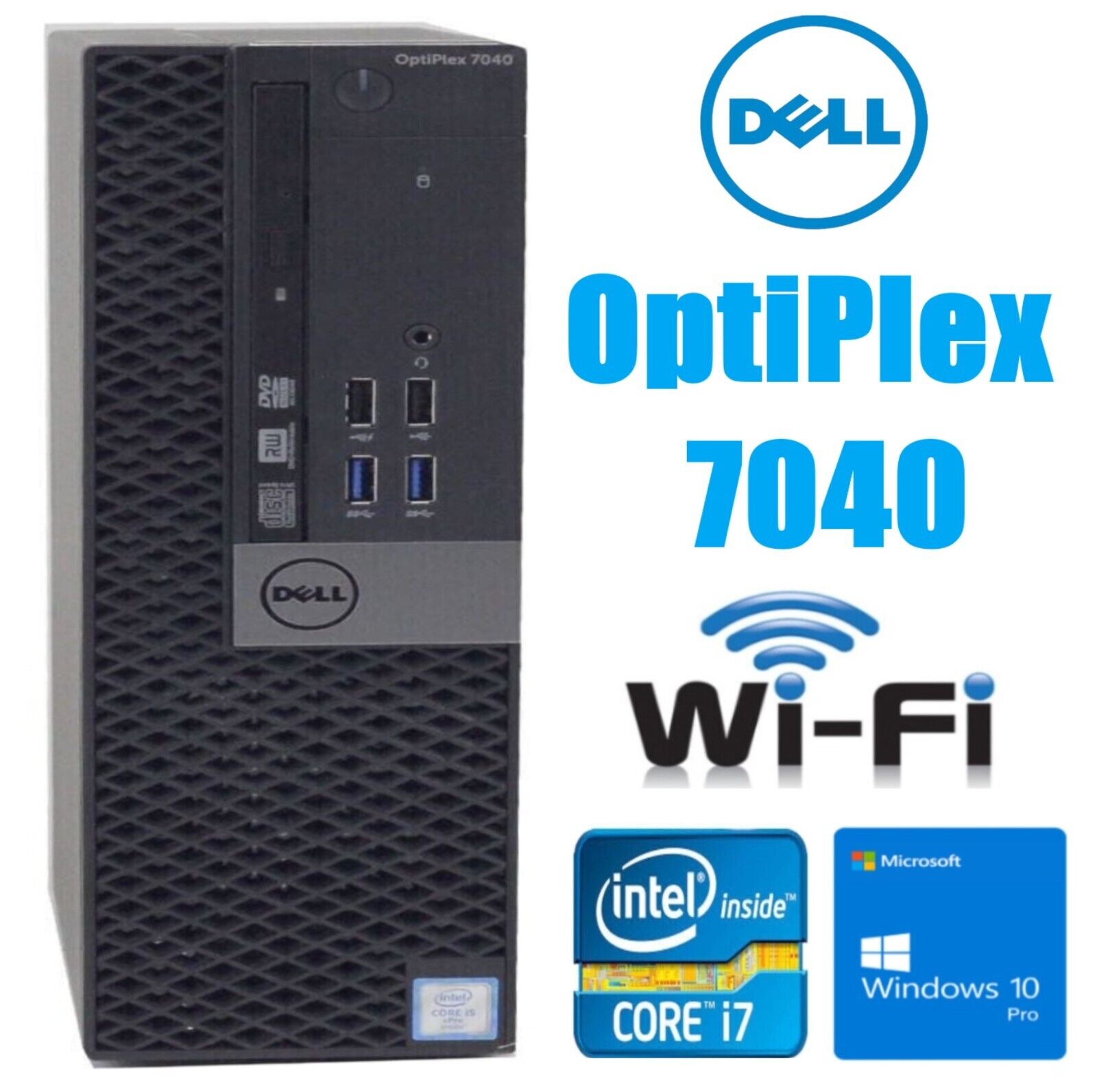 Dell Desktop Gaming 7040 SFF PC i5-6GEN up to 32GB RAM 2TB SSD Wi-Fi Win 10 Pro