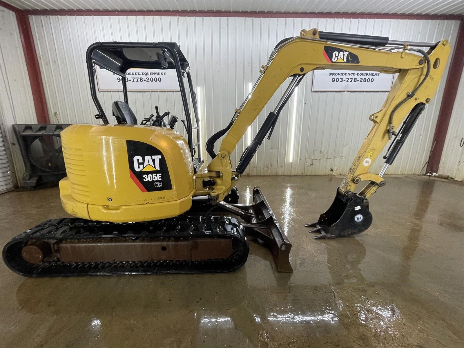 2014 CATERPILLAR 305E CR OROPS STRAIGHT BLADE MINI TRACK EXCAVATOR