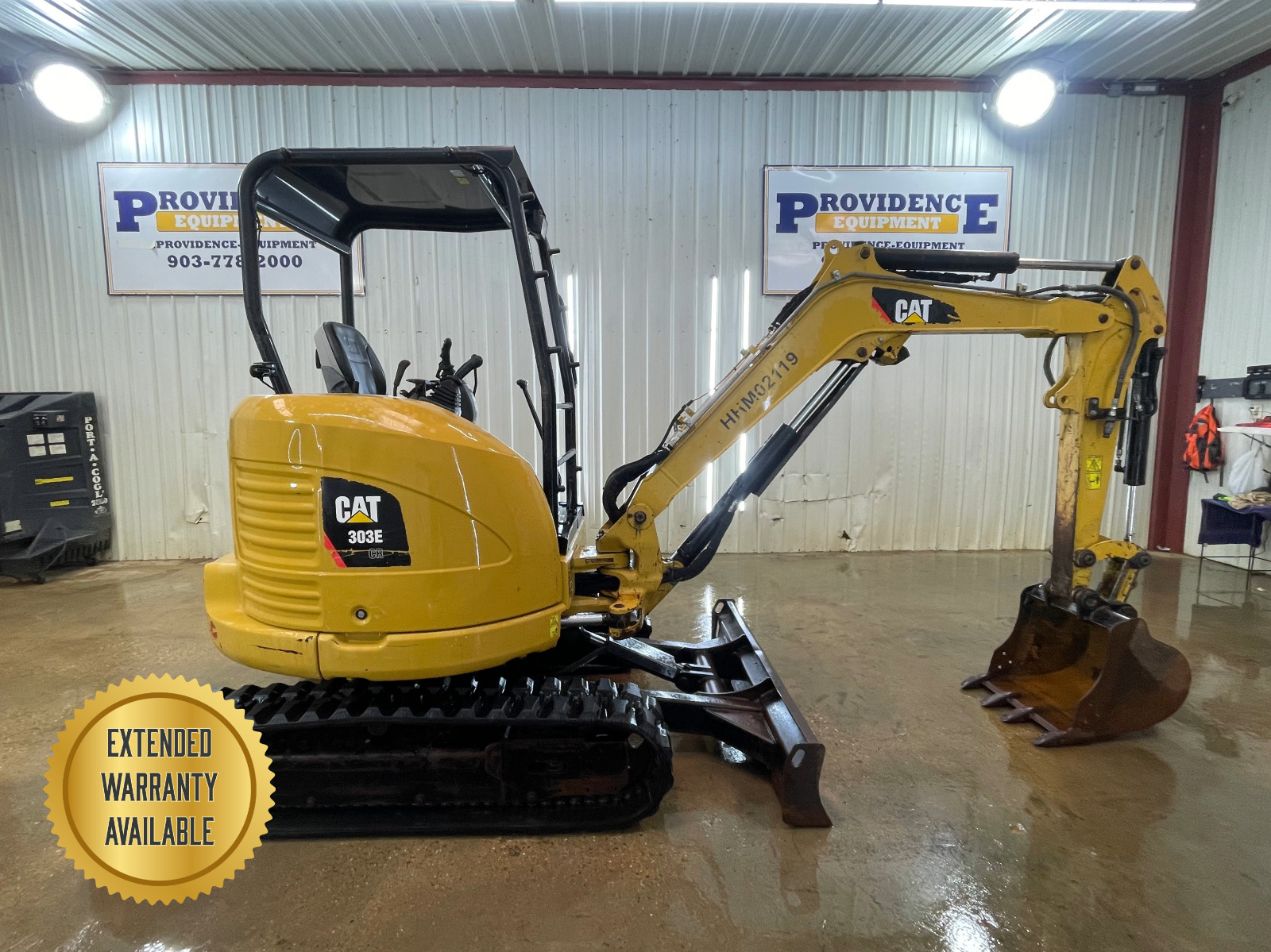 2019 CATERPILLAR 303E CR OROPS THUMB STRAIGHT BLADE MINI TRACK EXCAVATOR