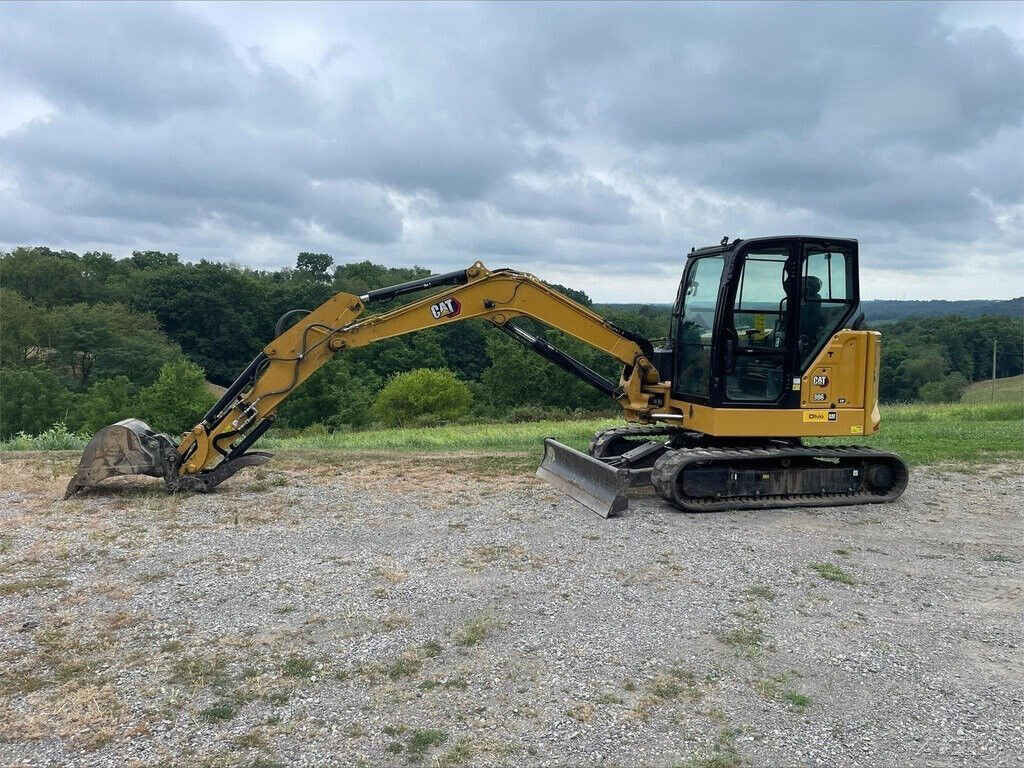 2022 Caterpillar 306CR Crawler Excavator w/ 24″ Bucket 325 Hrs EROPS Heat/AC