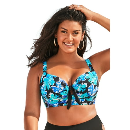 Swimsuits for All Women’s Plus Size Confidante Bra Sized Underwire Bikini Top