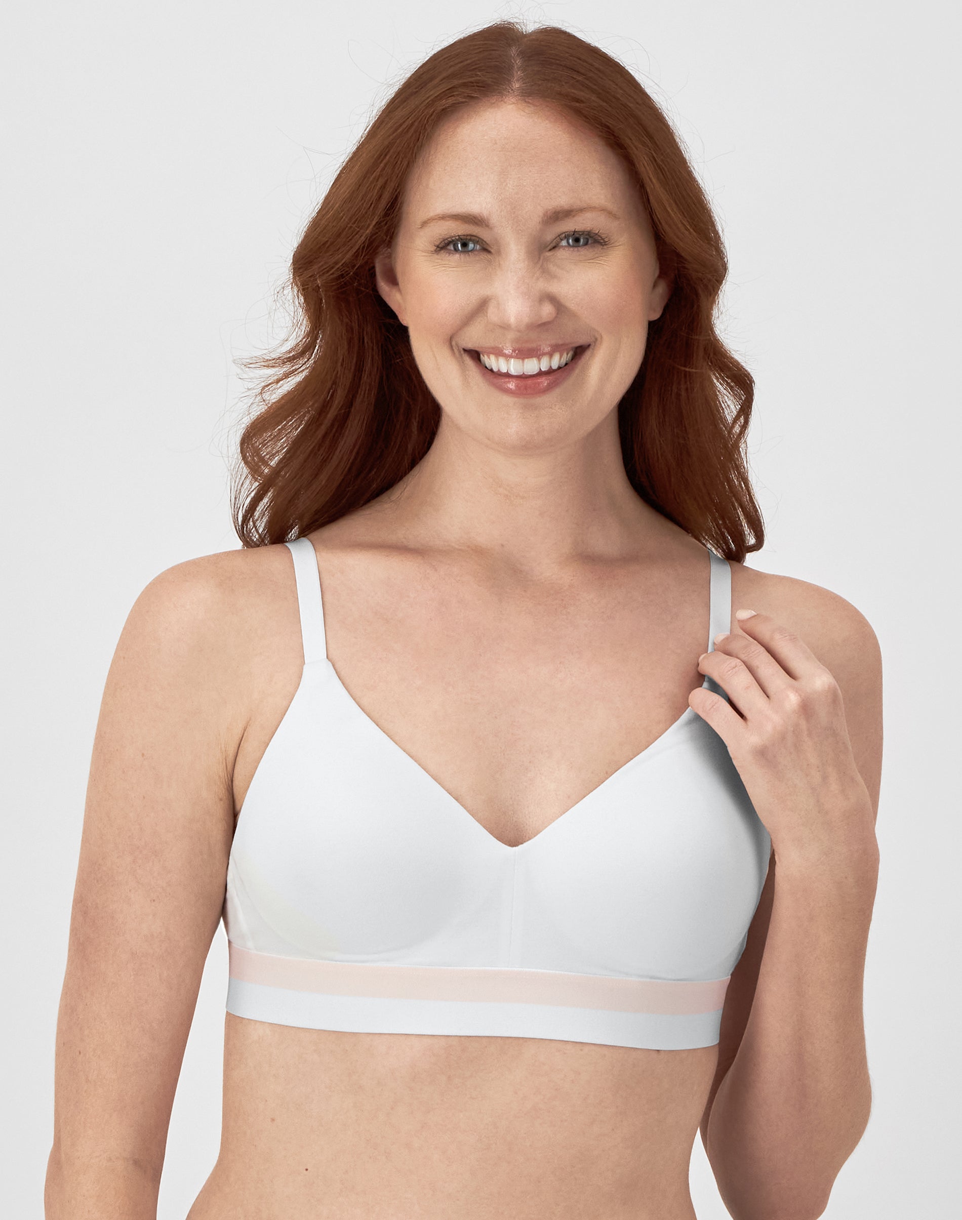 Hanes Women’s Natural Lift Wireless Bra White 2XL