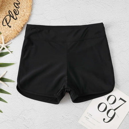 Danhjin Women’s Plus Size Swim Shorts Swimsuit Bottom Quick-drying Beach Shorts Swimming Panty Tankini Boyshort