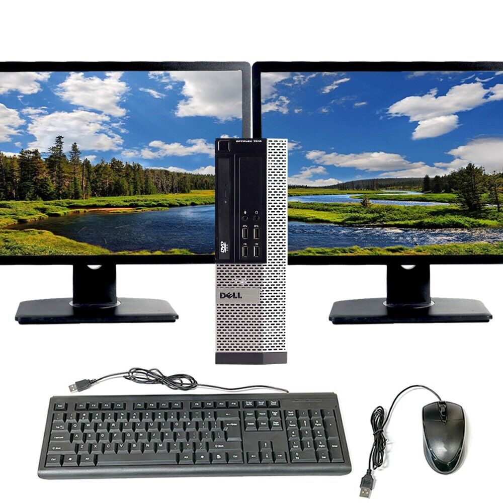 Dell Dual Monitor Computer Intel Core i5 8GB 500GB 2x 22″ LCD’s WiFi Windows 10 Dell Dual Monitor Computer Intel Core i5 8GB 500GB 2x 22″ LCD’s WiFi Windows 10