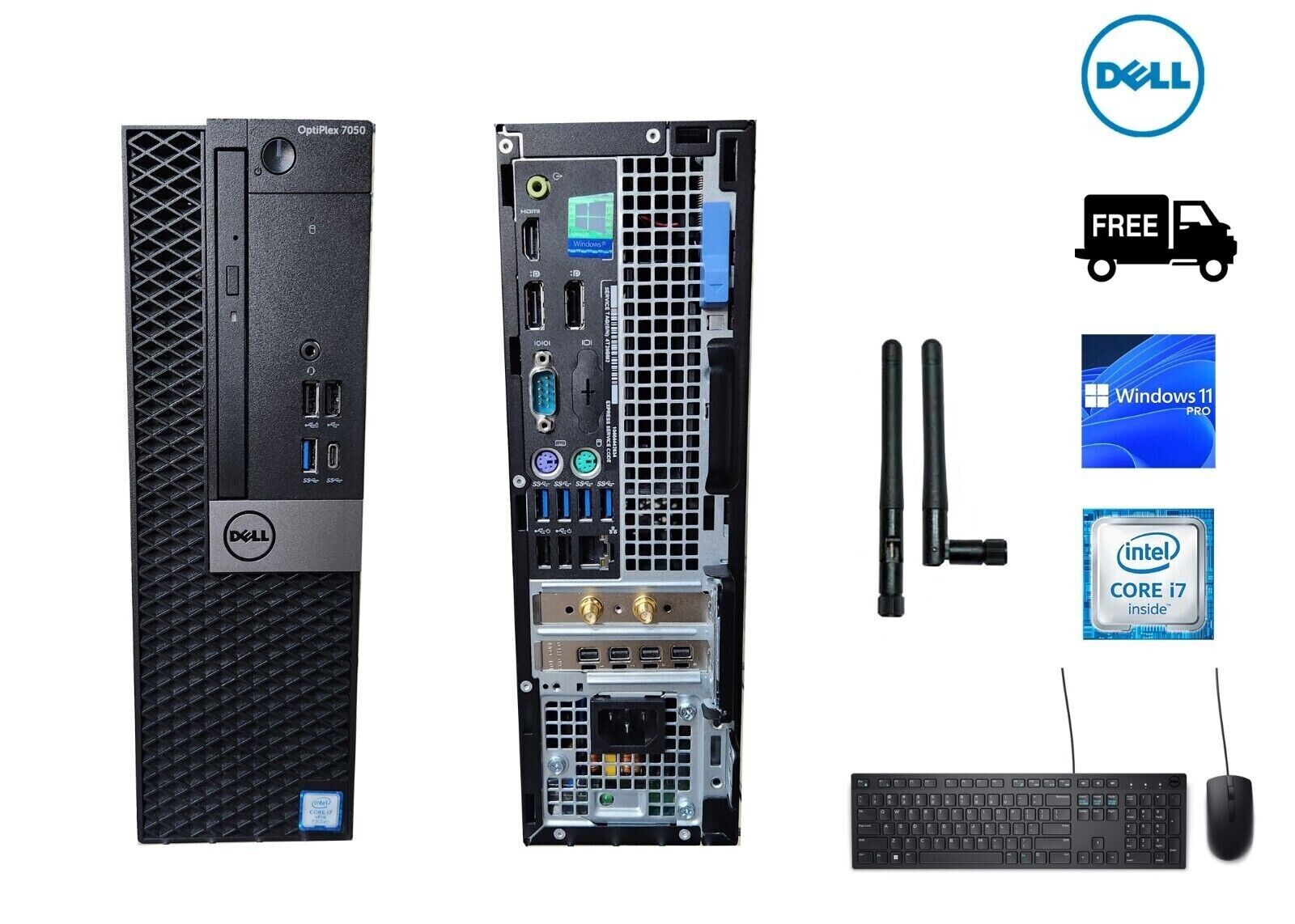 Dell OptiPlex 3050 SFF Intel i5 6500 16GB RAM 500GB SSD Windows 11 Pro Wifi HDMI