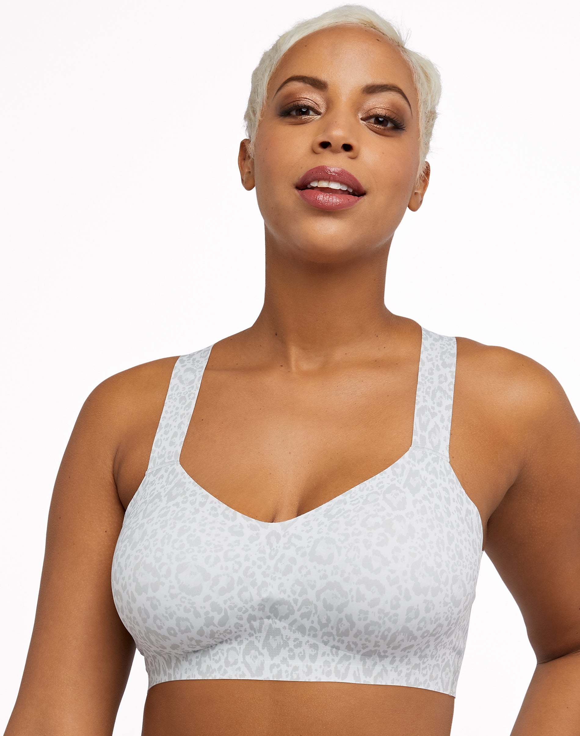 Bali Comfort Revolution Easylite Racerback Breathable Wireless Bra Leo Print Grey S Women’s