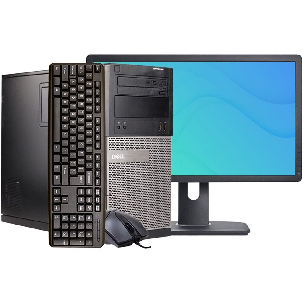 Dell Desktop Tower Computer PC Core i3 8GB RAM 500GB HD Windows 10 22″ LCD Wi-Fi