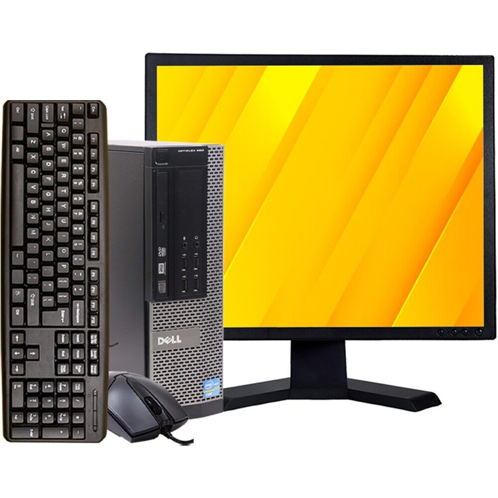 Dell Desktop i5 Computer SFF 8GB Ram 1TB HDD 19in LCD Windows 10 Home Wi-Fi
