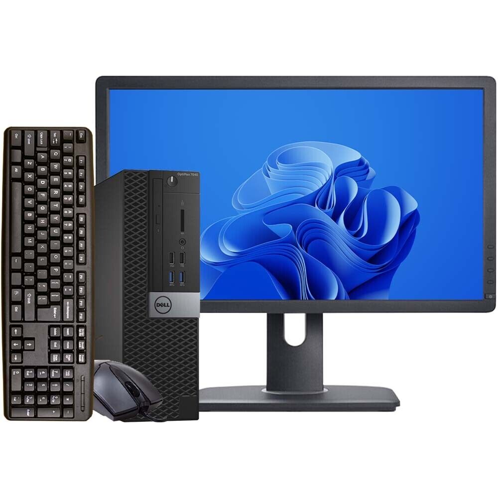 Dell i5 Desktop Computer PC SFF 8GB RAM 256GB SSD 22″ LCD Windows 10 WiFi DVD/RW