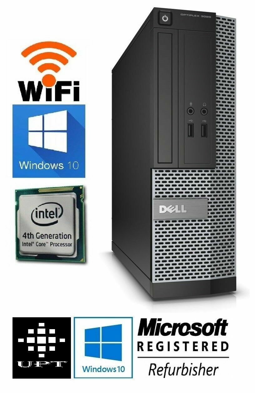 Dell OptiPlex 3020 SFF Intel i3-3.5GHz 8GB RAM 500GB Win 10 USB 3.0 Desktop WIFI