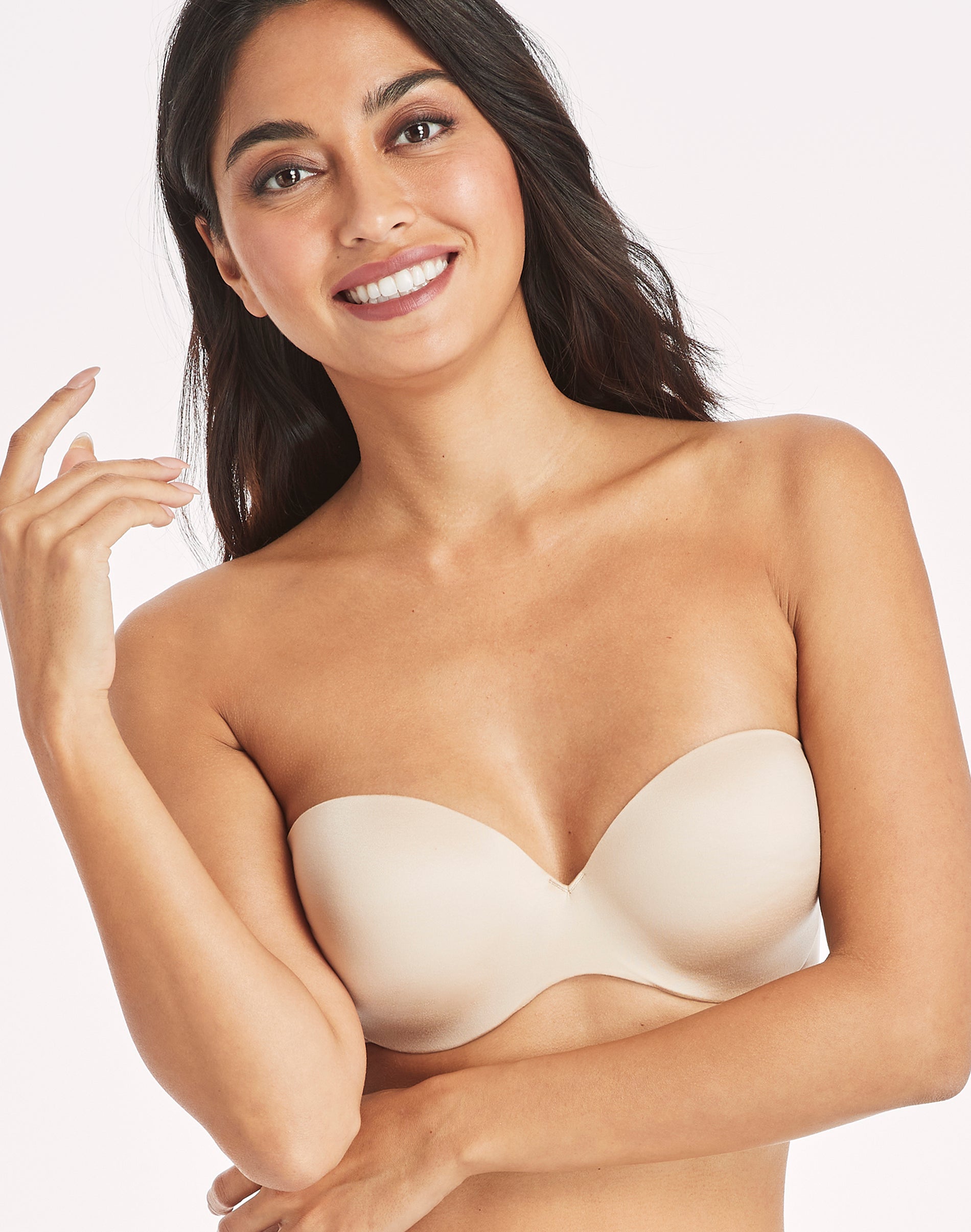 Maidenform Custom Lift Strapless Underwire Bra Latte 38D Women’s