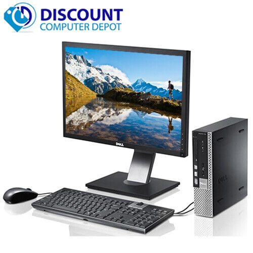 Fast Dell Optiplex 990 USFF Desktop Core i5 4GB 250GB Win10 Home WiFi W/17″ LCD