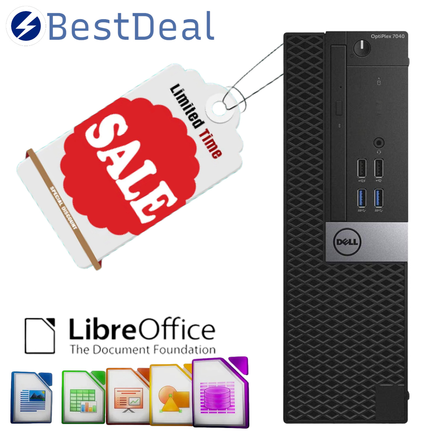 Dell Desktop Computer i5 Tower PC Up To 16GB RAM 4TB SSD WiFi BT Windows 10 Pro