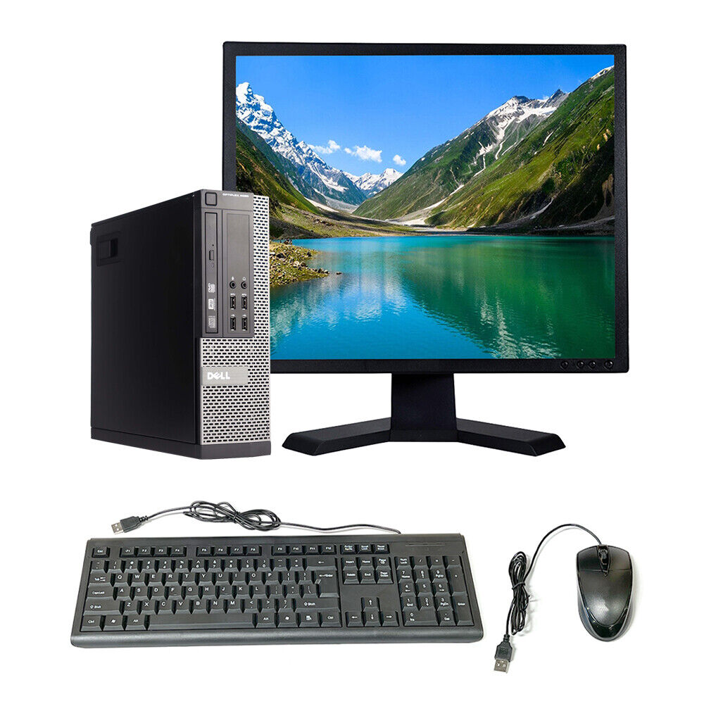 Dell Desktop Computer PC Intel i5 8GB RAM 500GB HD 19″ LCD Windows 10 Pro Wi-Fi
