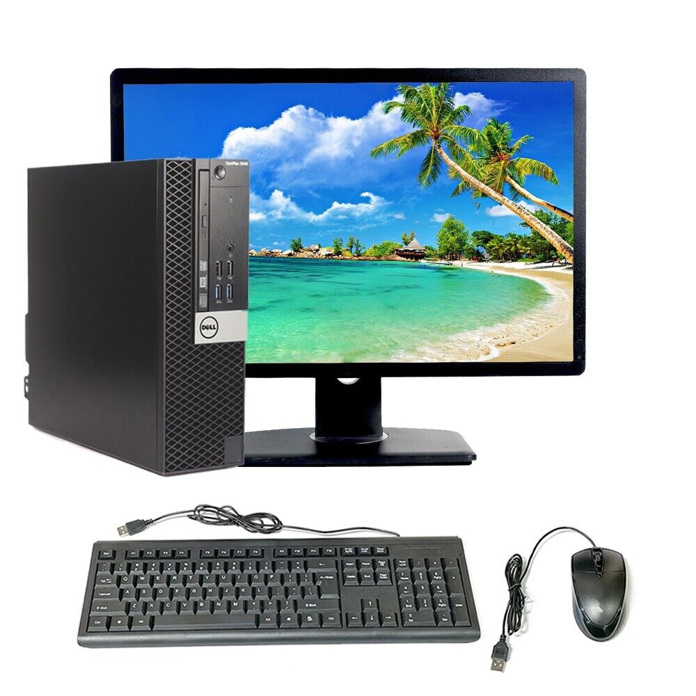 Dell OptiPlex Windows 10 Desktop Computer PC Core i5 8GB RAM 240GB SSD 20in LCD