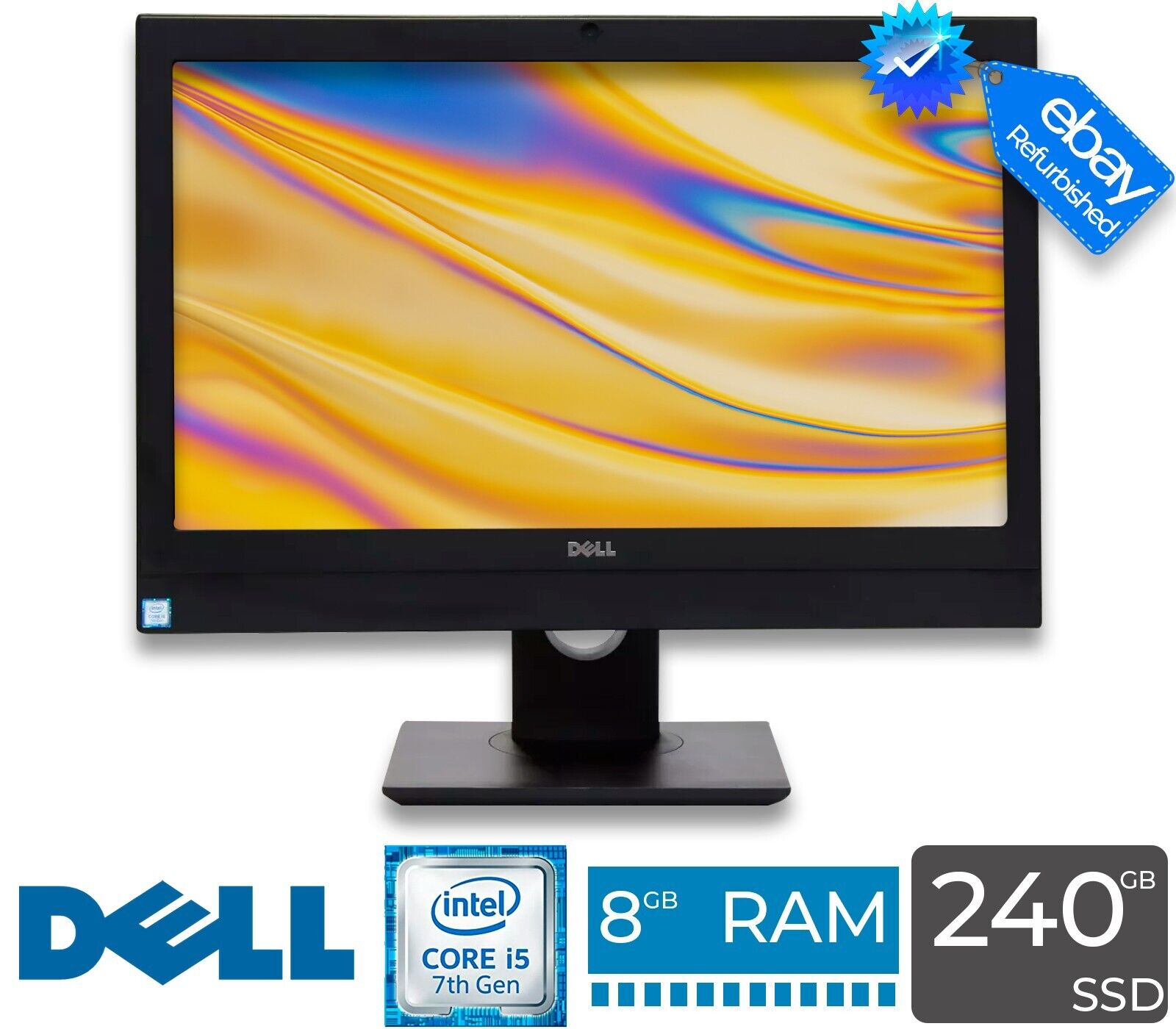 Dell OptiPlex 7450 Non-Touch 23.8″ Intel i5-7500 8GB RAM 240GB SSD Wi-Fi+BT W10P