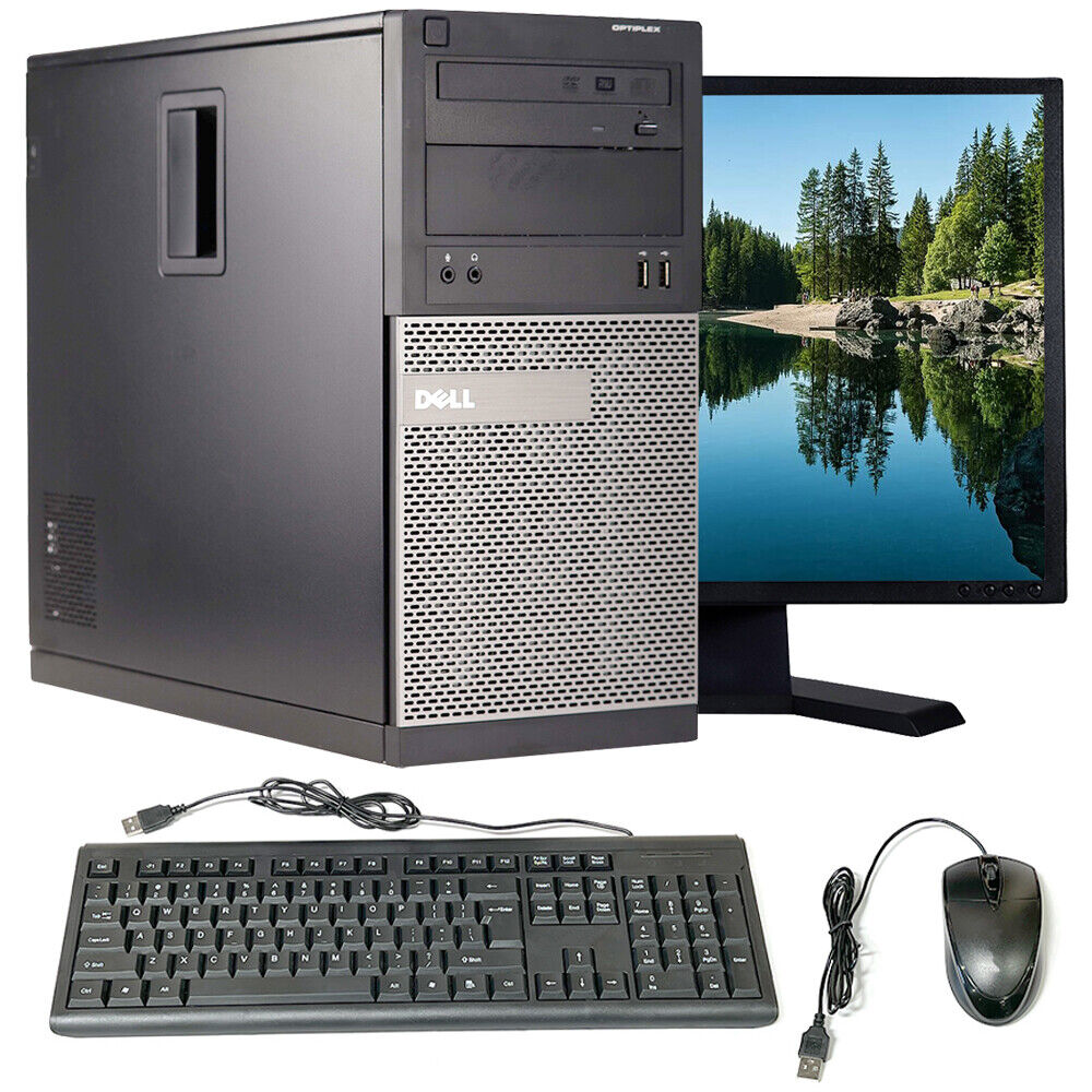 Dell i5 Desktop 16GB RAM 1TB HD 19 in LCD Intel Core Computer Windows 10 PC WiFi