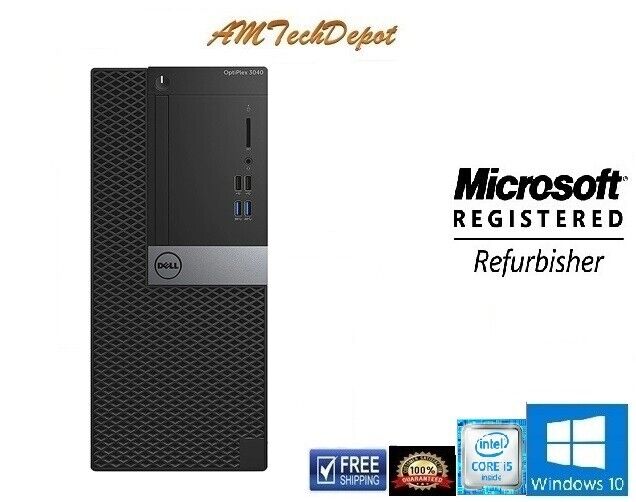 Dell Optiplex 3040 MT Intel Core i5-6500 3.2Ghz 16GB 512GB SSD Win10 Pro 64-bit