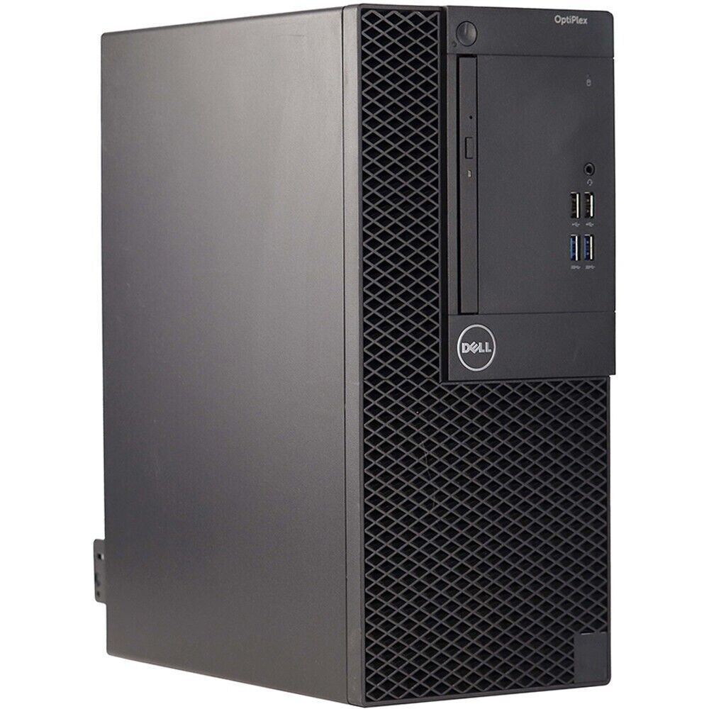 Dell Desktop i3 Computer PC Tower 8GB RAM 120GB SSD Windows 10 Wi-Fi DVD/RW
