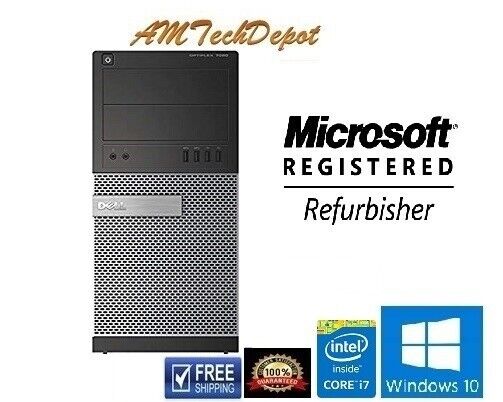 Dell Optiplex 7010 Core i5 3.4Ghz 16GB Win10 Pro 64-BIT 2 TB HDD W/Dual Display