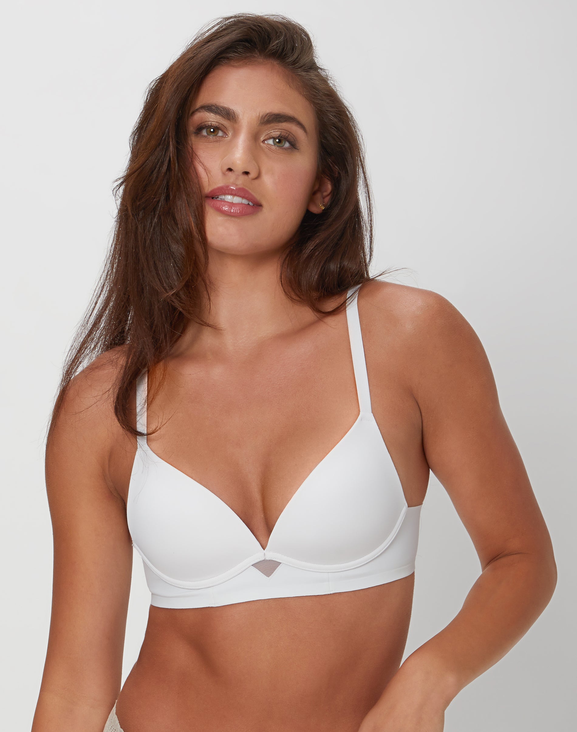 Maidenform One Fab Fit Wireless Demi Bra White 40B Women’s