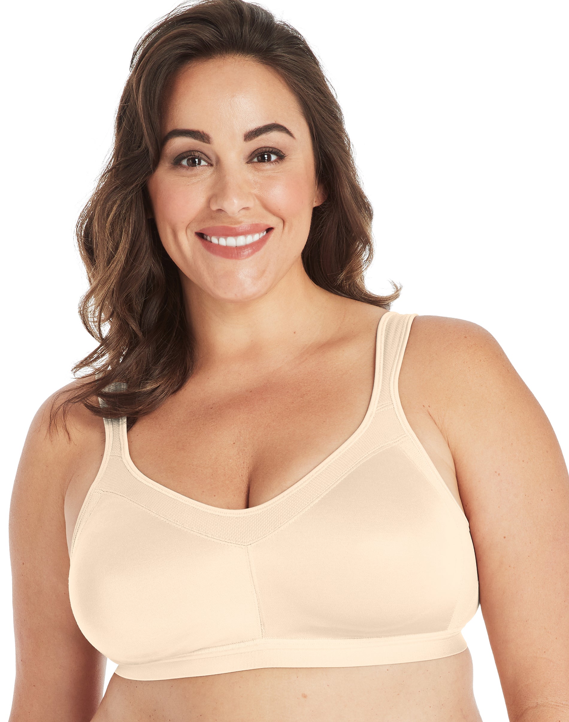 Playtex 18 Hour Active Breathable Comfort Full Coverage Wireless Bra Light Beige 42C Women’s