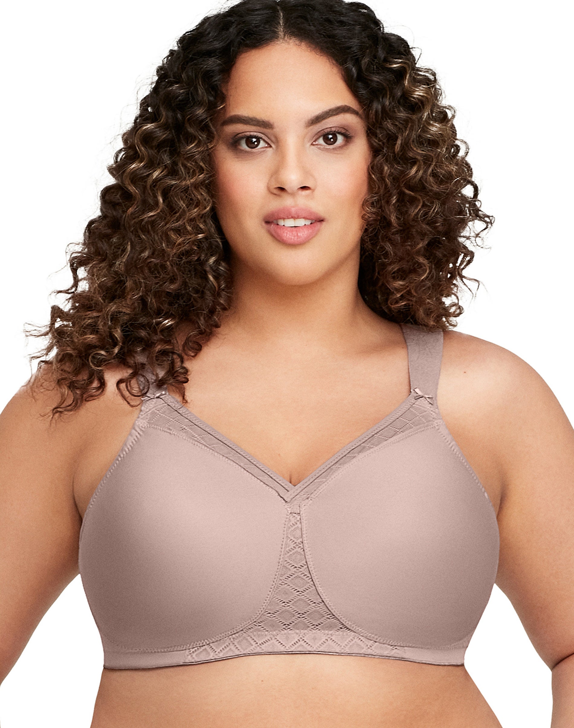 Glamorise Full Figure Plus Size MagicLift Non-Padded Wirefree T-Shirt Bra Taupe 46DD Women’s