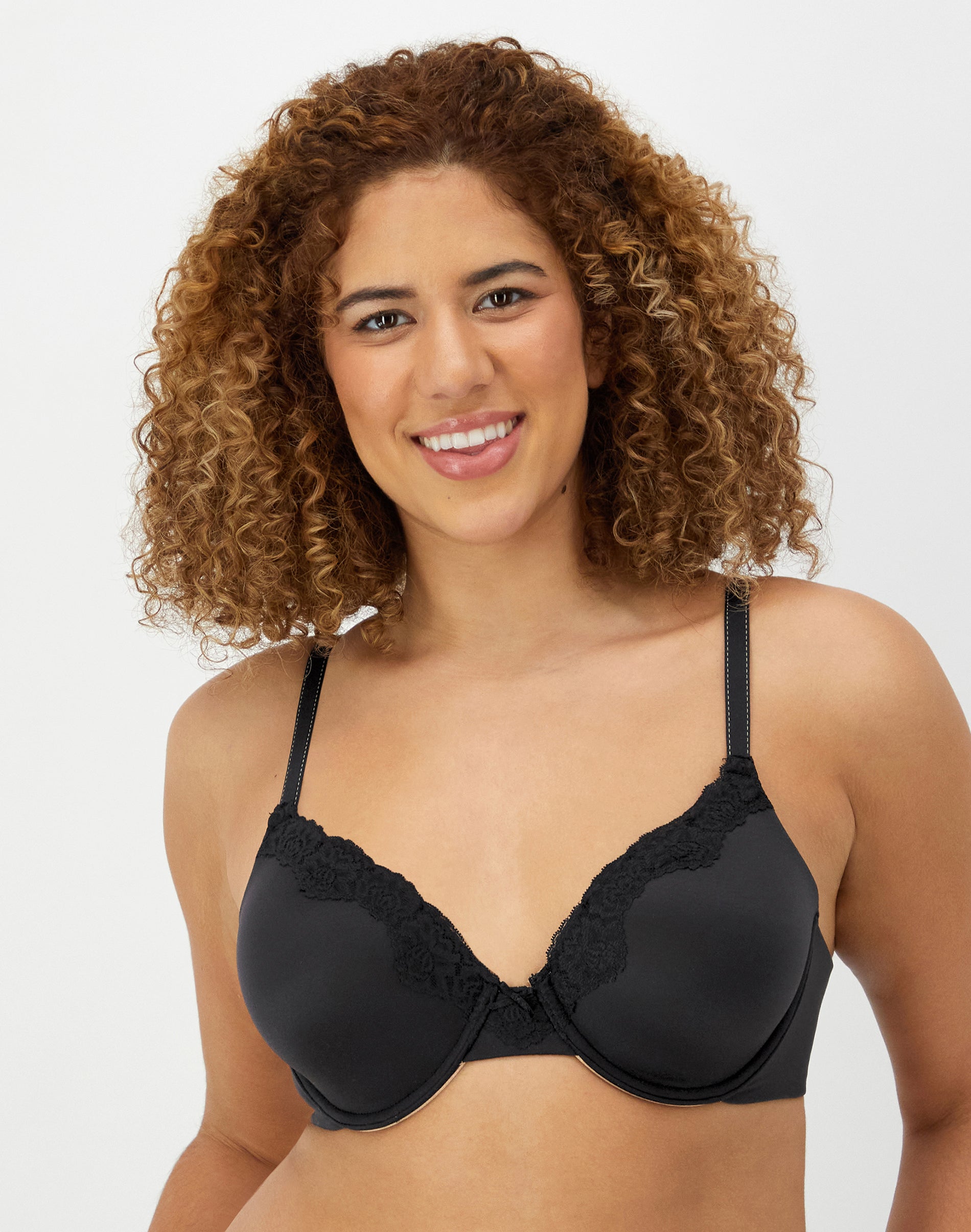 Maidenform Comfort Devotion Convertible Underwire Bra, Full Coverage Black/Body Beige Lining 40D Women’s