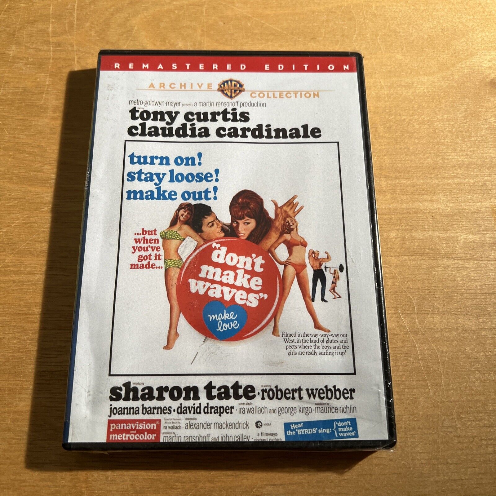 Don’t Make Waves DVD (1967) starring Tony Curtis, Robert Webber, Sharon Tate NEW