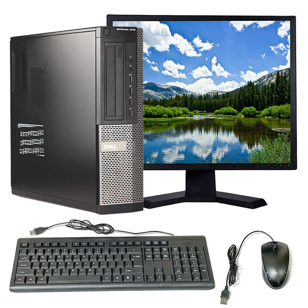 Dell Desktop Computer PC Intel Core i3 8GB RAM 500GB HD 19″ LCD Windows 10 Wi-Fi