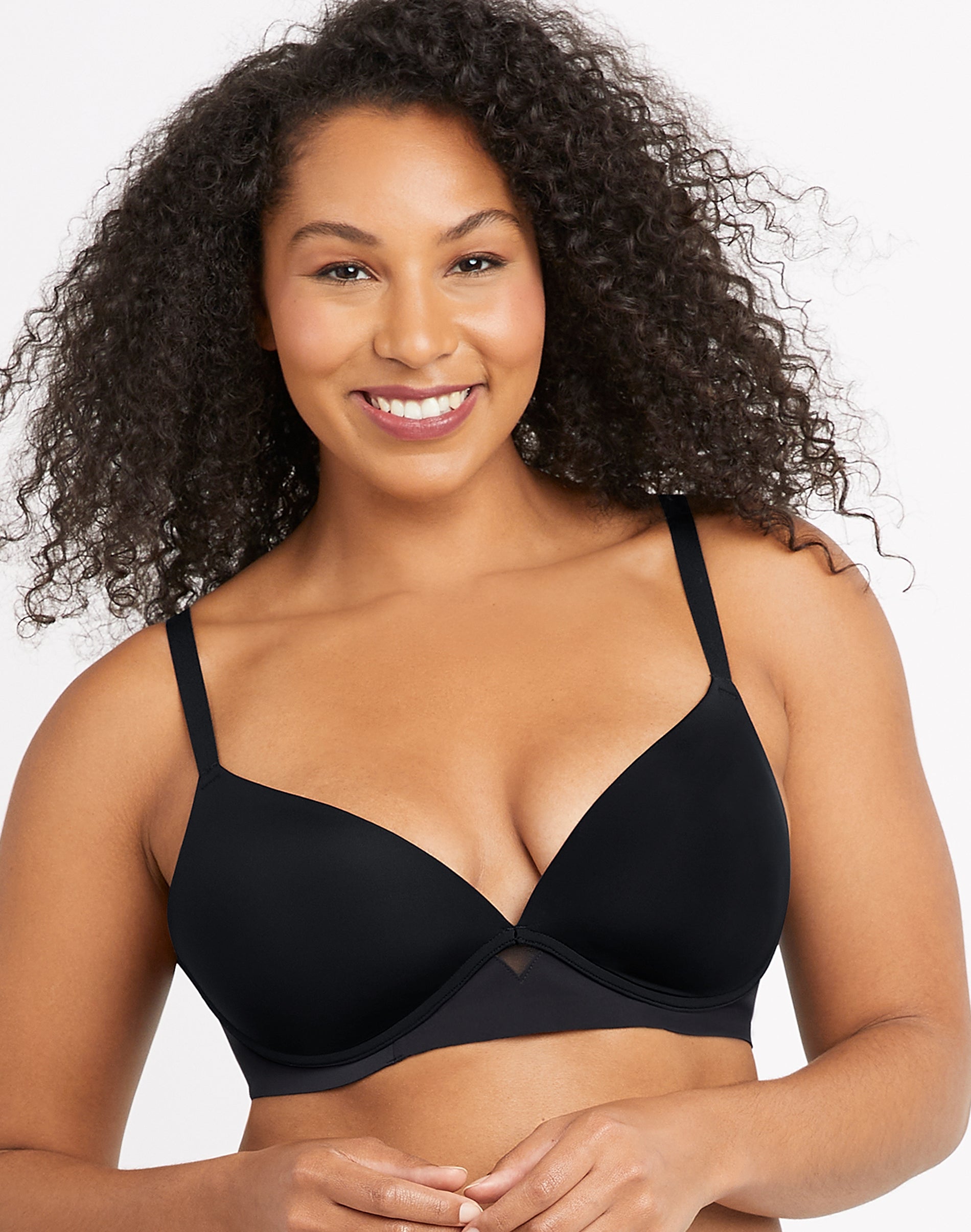 Maidenform One Fab Fit Wireless Demi Bra Black 42B Women’s