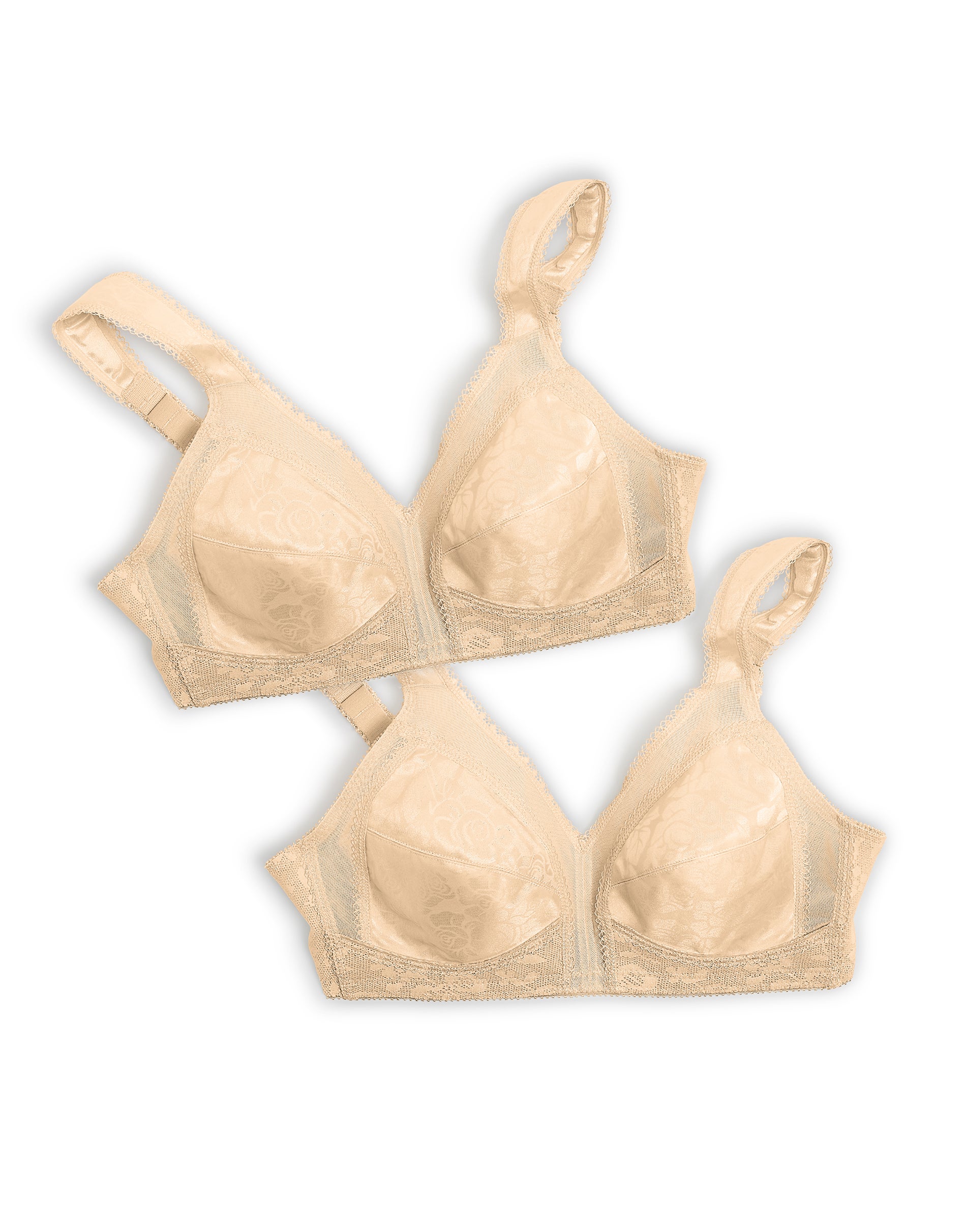 Playtex 18 Hour Ultimate Shoulder Comfort Wireless Bra, 2-Pack Natural Beige/Natural Beige 40C Women’s