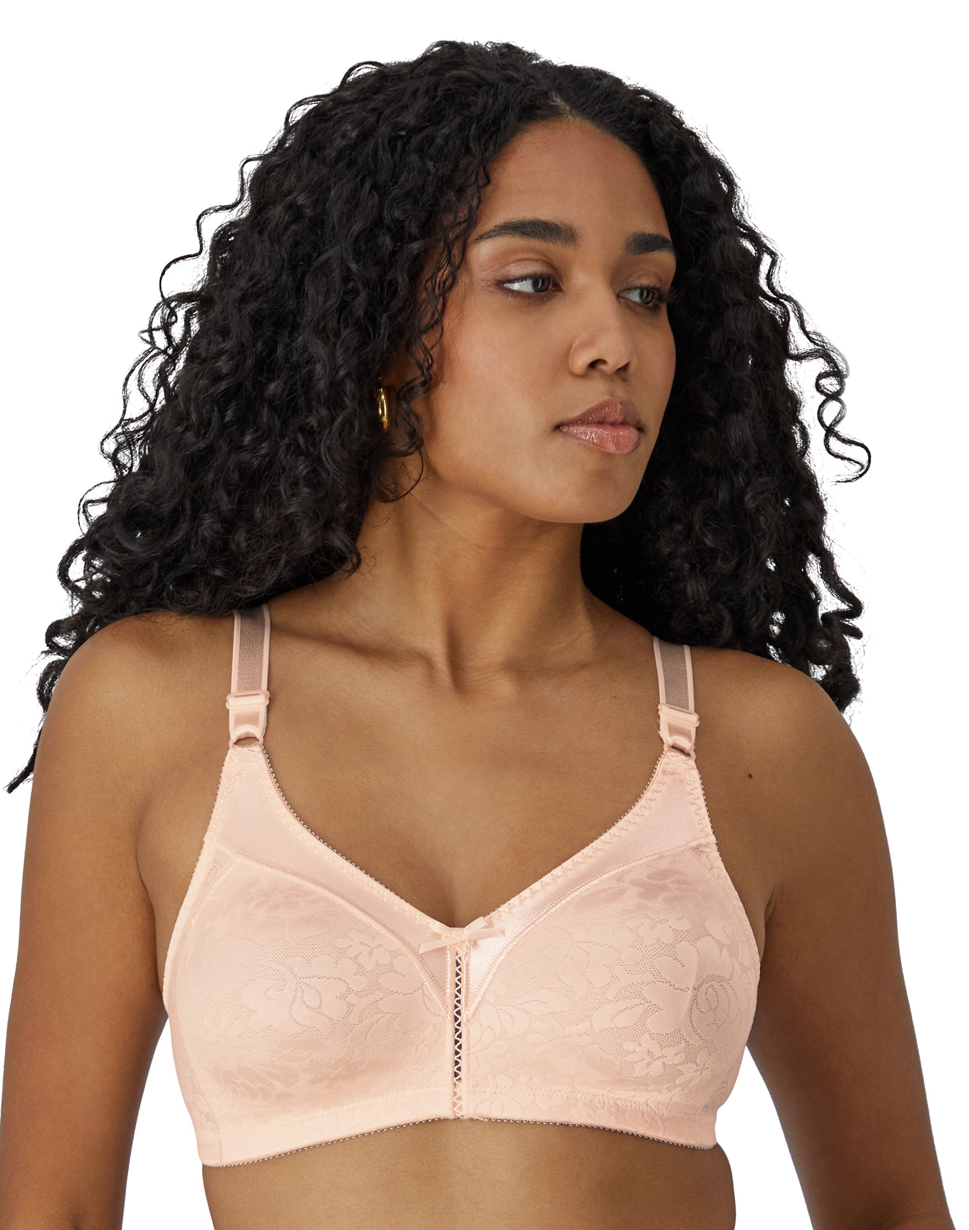 Bali Double Support Lace Wireless Bra Pink Bliss 40B Women’s
